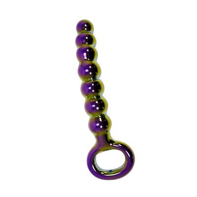 Iridescent Bulbed Glass Anal Probe by Glass Pleasure Play