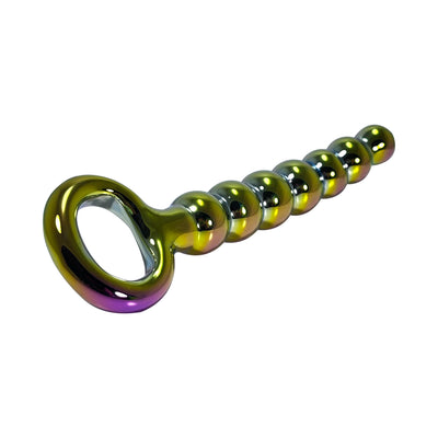 Iridescent Bulbed Glass Anal Probe by Glass Pleasure Play