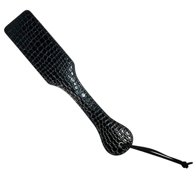 Alligator Textured Paddle by Fetish Pleasure Play in Black