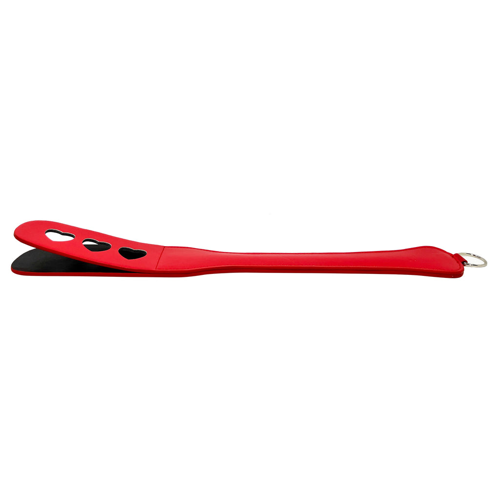 Slapper Paddle with Three Hearts by Fetish Pleasure Play in Red