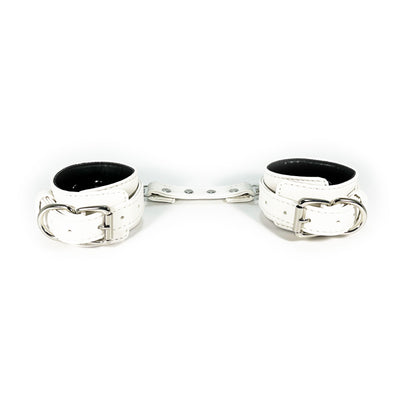 White Connecting Wrist Cuffs by Fetish Pleasure Play