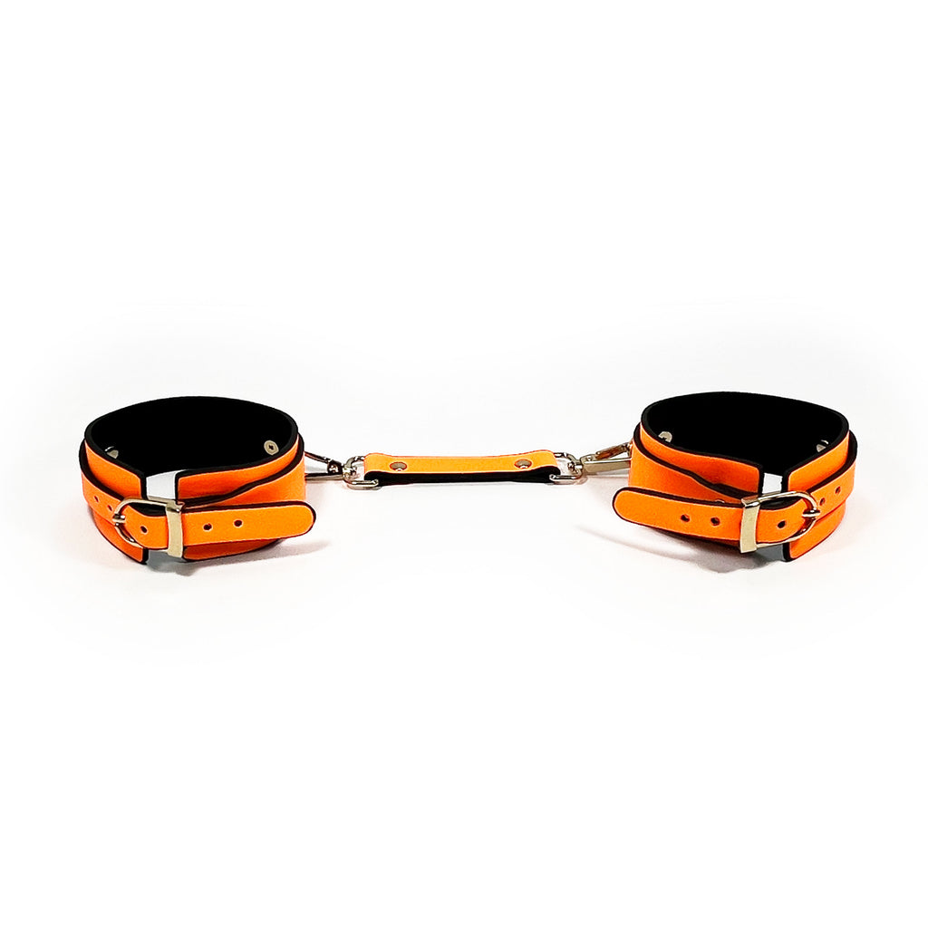 Orange Glow in the Dark Ankle Cuffs by Fetish Pleasure Play