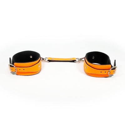 Orange Glow in the Dark Ankle Cuffs by Fetish Pleasure Play