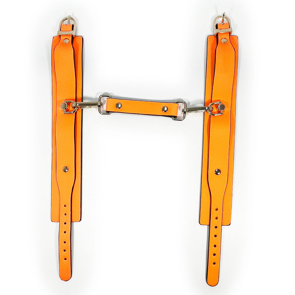 Orange Glow in the Dark Ankle Cuffs by Fetish Pleasure Play