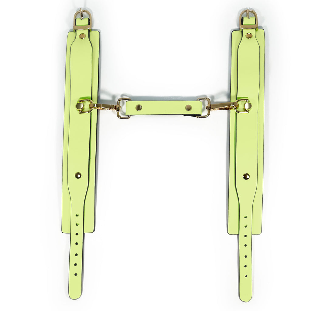Green Glow in the Dark Ankle Cuffs by Fetish Pleasure Play