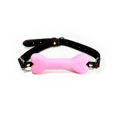 Silicone Bone Mouth Gag by Fetish Pleasure Play in Pink