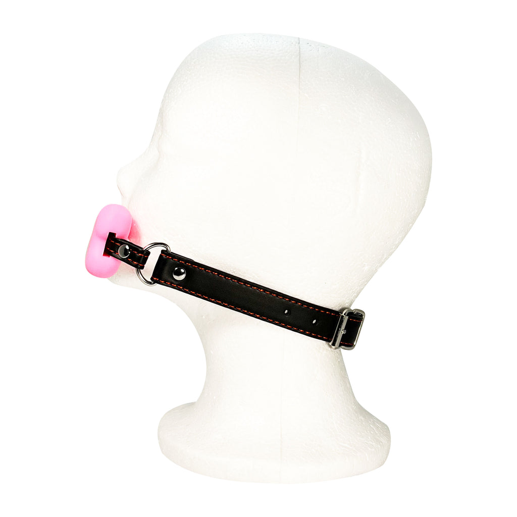 Silicone Bone Mouth Gag by Fetish Pleasure Play in Pink