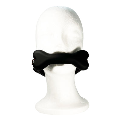 Silicone Bone Mouth Gag by Fetish Pleasure Play in Black