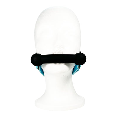 Silicone Sex Bar Mouth Gag by Fetish Pleasure Play in Teal and Black