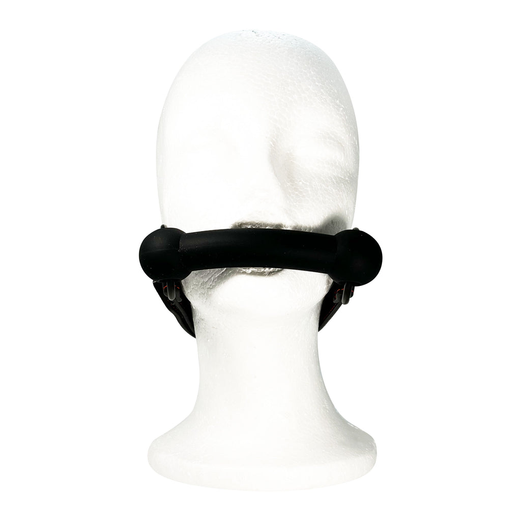 Silicone Sex Bar Mouth Gag by Fetish Pleasure Play in Black