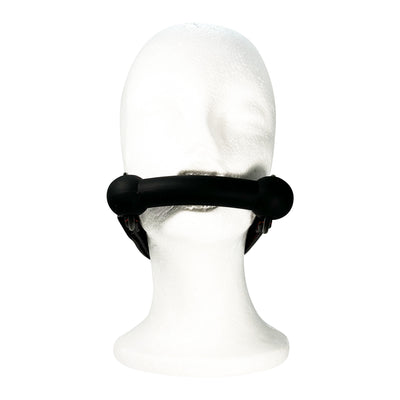Silicone Sex Bar Mouth Gag by Fetish Pleasure Play in Black