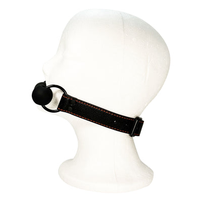 Silicone Sex Bar Mouth Gag by Fetish Pleasure Play in Black