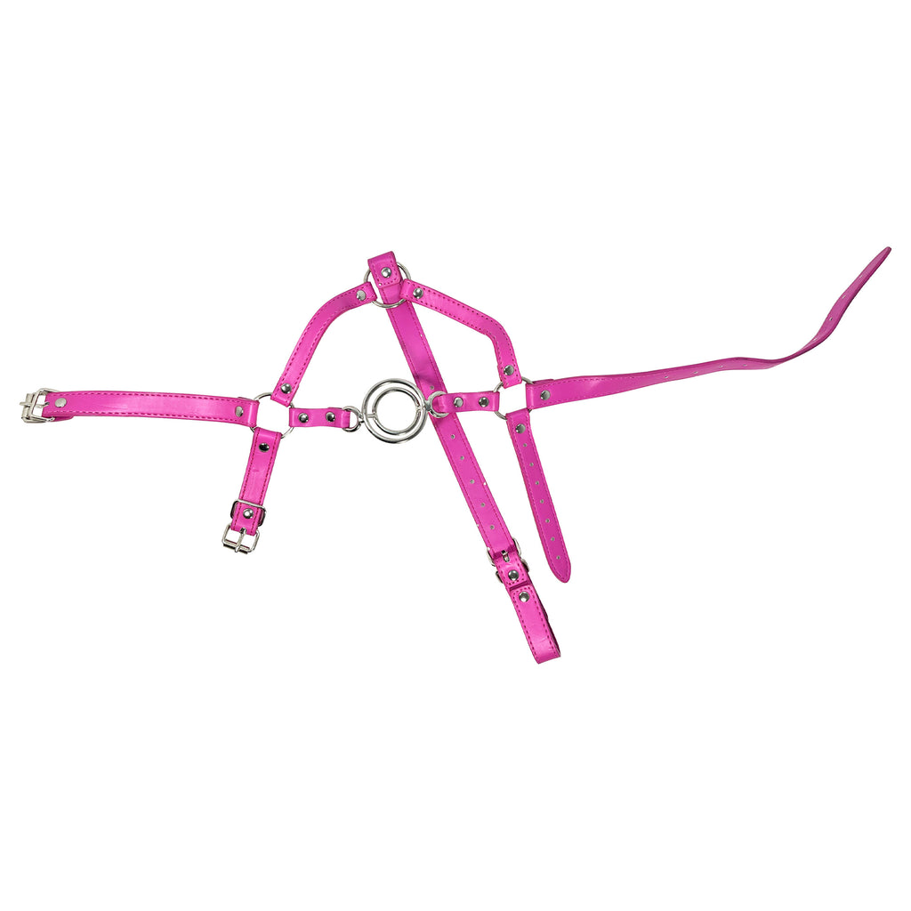 Open Mouth O-Ring Gag by Fetish Pleasure Play in Pink