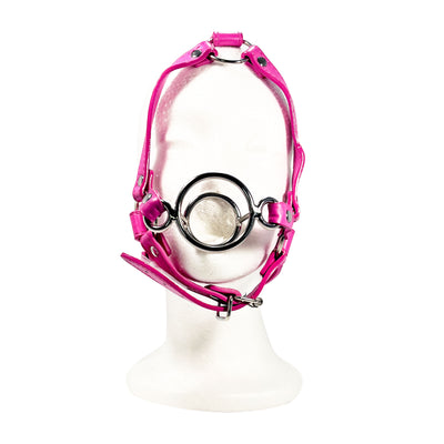 Open Mouth O-Ring Gag by Fetish Pleasure Play in Pink