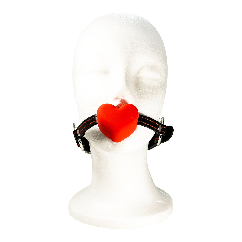 Red Silicone Heart Mouth Gag by Fetish Pleasure Play