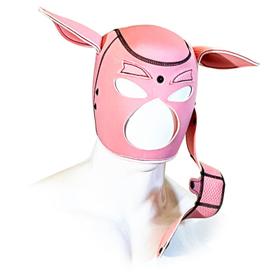 Pink Pig Neoprene Confining Hood by Fetish Pleasure Play