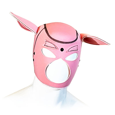 Pink Pig Neoprene Confining Hood by Fetish Pleasure Play
