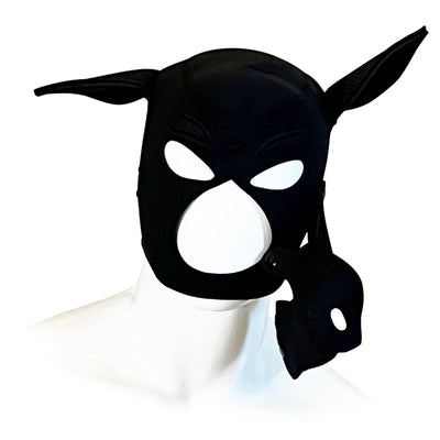 Black Pig Neoprene Confining Hood by Fetish Pleasure Play