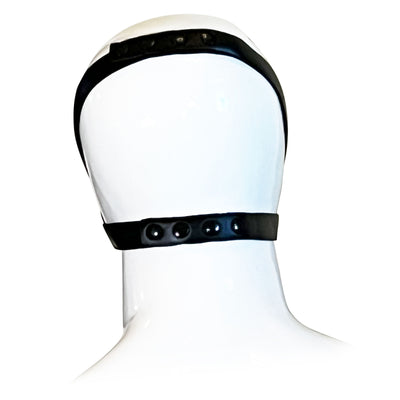 Dog Muzzle Head Harness by Fetish Pleasure Play in Black