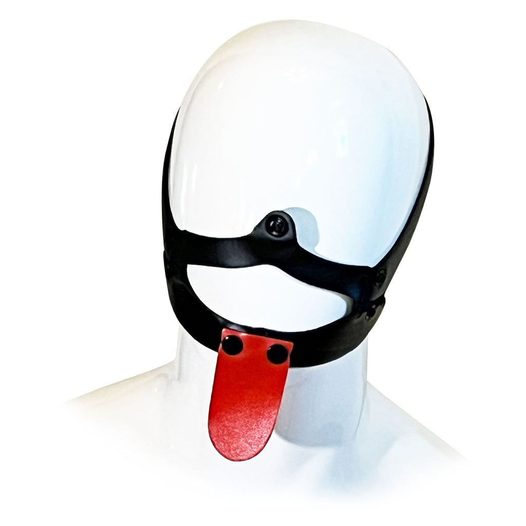 Dog Muzzle Head Harness by Fetish Pleasure Play in Black