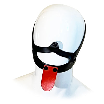 Dog Muzzle Head Harness by Fetish Pleasure Play in Black