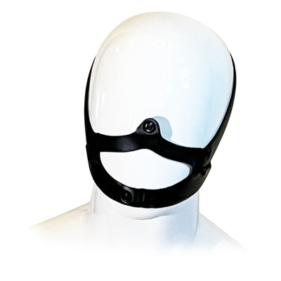 Dog Muzzle Head Harness by Fetish Pleasure Play in Black