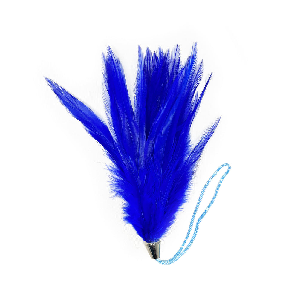 Feather Tickler with Wrist Strap by Fetish Pleasure Play in Blue