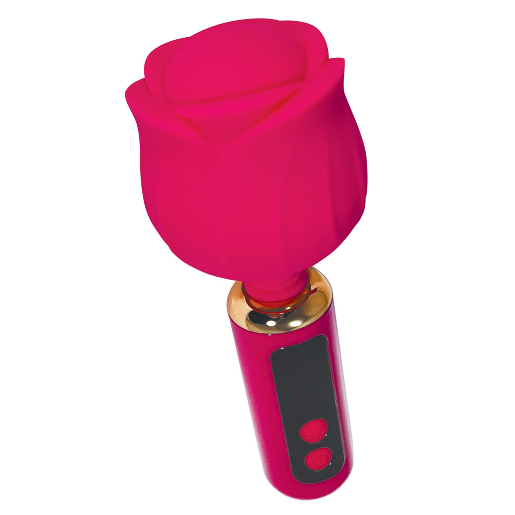 Glitter Gems Rose Vibrator Wand in Pink Glitter Gems Rose Vibrator Wand in Pink
