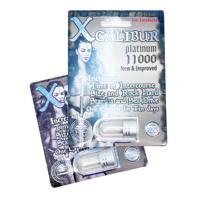 Xcalibur Platinum 11K Male Sexual Enhancement 2-Pack