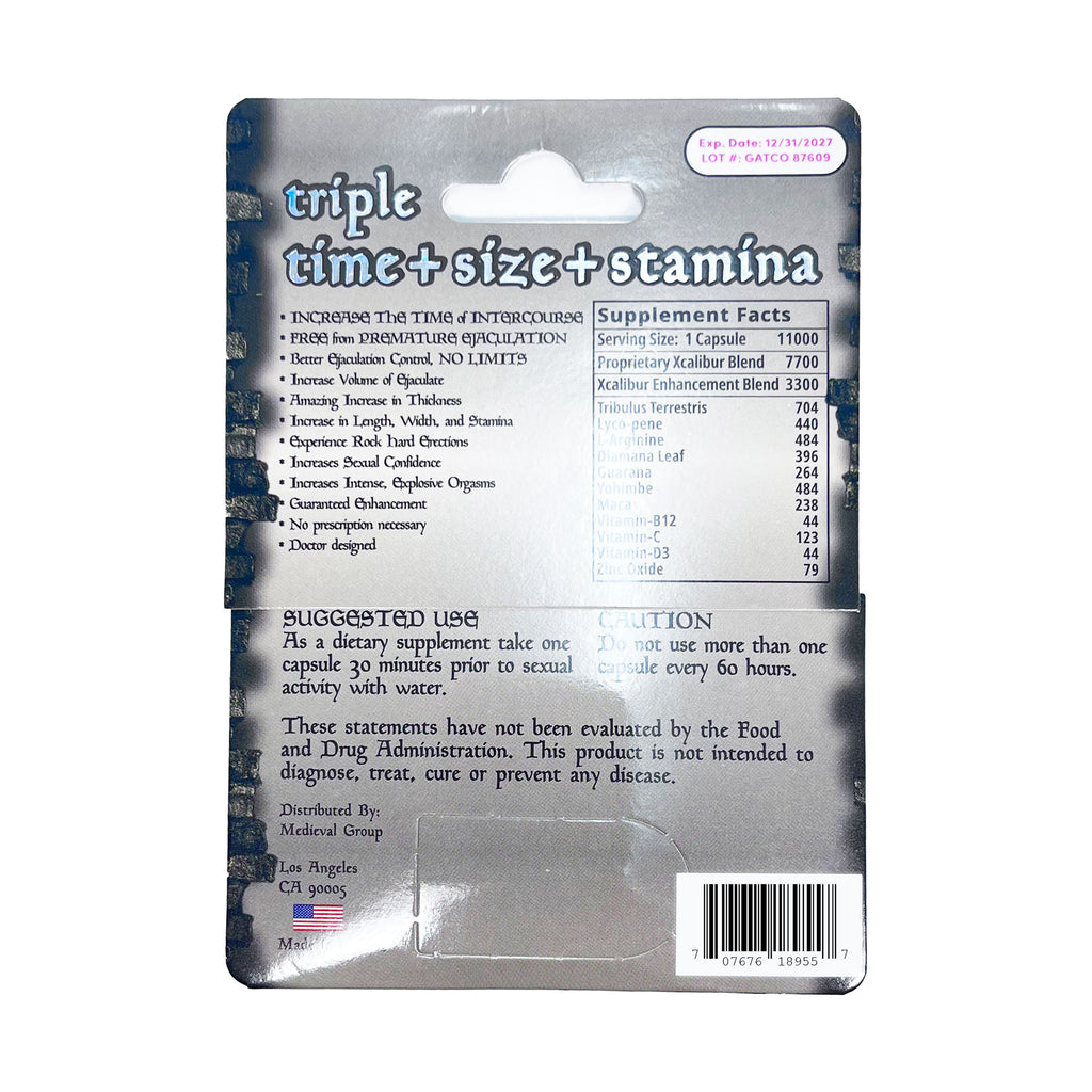 Xcalibur Platinum 11K Male Sexual Enhancement 2-Pack