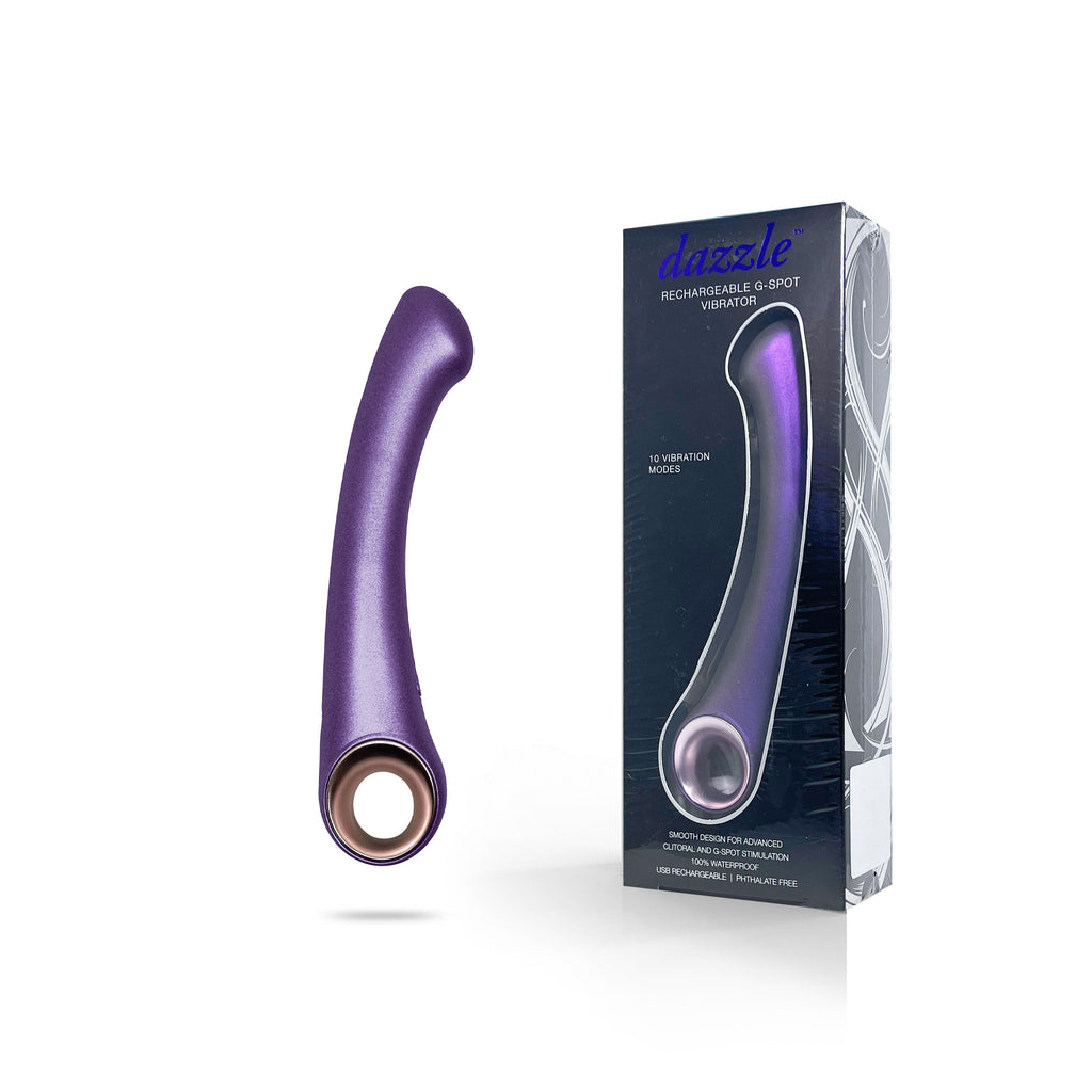 Dazzle Rechargeable G-Spot Wand Vibrator in Purple Dazzle Rechargeable G-Spot Wand Vibrator in Purple