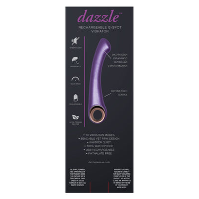 Dazzle Rechargeable G-Spot Wand Vibrator in Purple