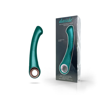 Dazzle Rechargeable G-Spot Wand Vibrator in Green