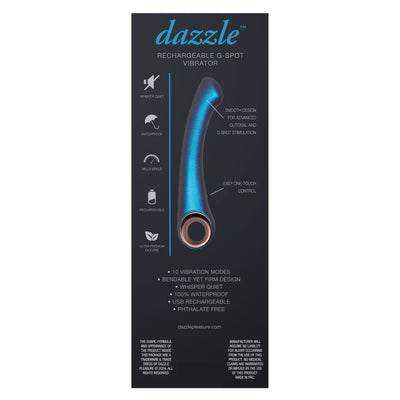 Dazzle Rechargeable G-Spot Wand Vibrator in Blue