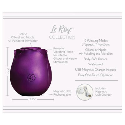 Le Rose Briller Air Pulse Clitoral Vibe in Purple Pearl