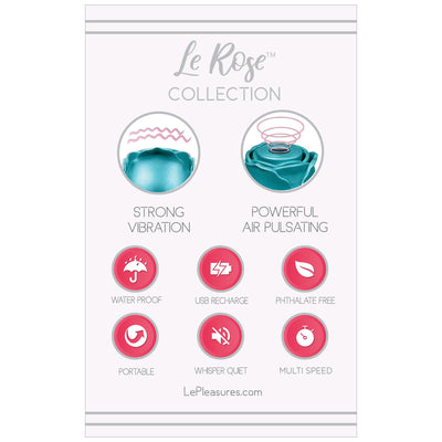 Le Rose Briller Air Pulse Clitoral Vibe in Teal Pearl