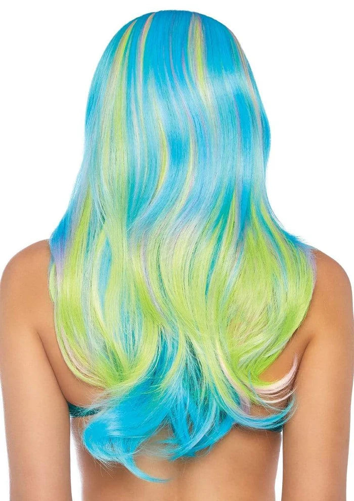 27 Inch Mystic Hue Wavy Long Wig in Multi Color, One Size