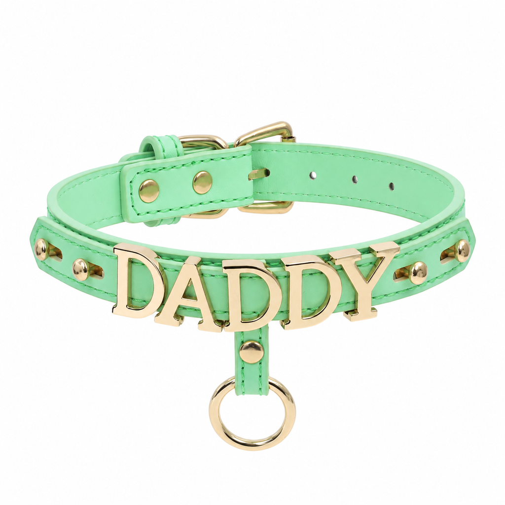 Daddy Leather Collar by Fetish Pleasure Play