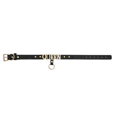 Queen Leather Collar by Fetish Pleasure Play