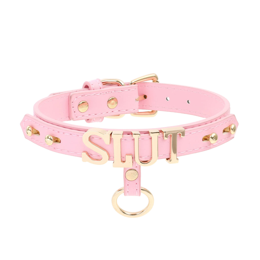 Slut Leather Collar by Fetish Pleasure Play
