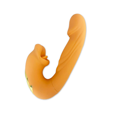 Le Caresse Vaciller Triple Function Super Soft Vibrator in Peach