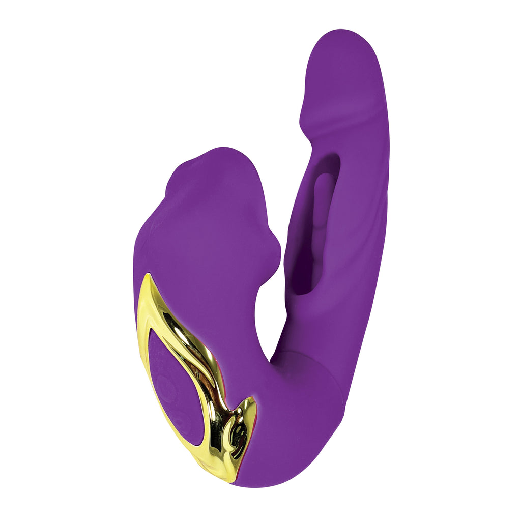 Le Caresse Vaciller Triple Function Super Soft Vibrator in Purple