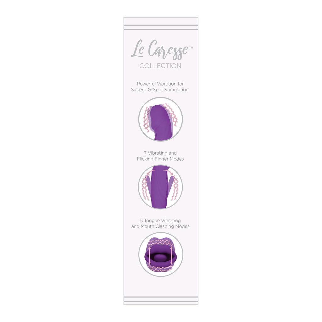 Le Caresse Vaciller Triple Function Super Soft Vibrator in Purple