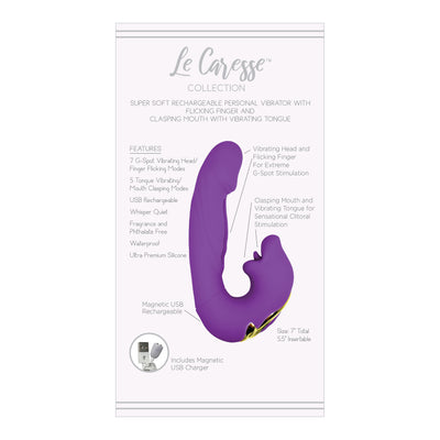 Le Caresse Vaciller Triple Function Super Soft Vibrator in Purple
