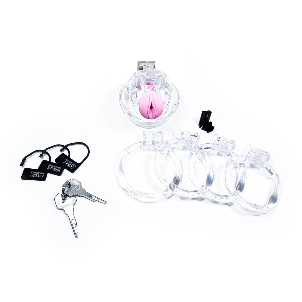 Clear ABS Locking Cock Cage by Fetish Pleasure Play