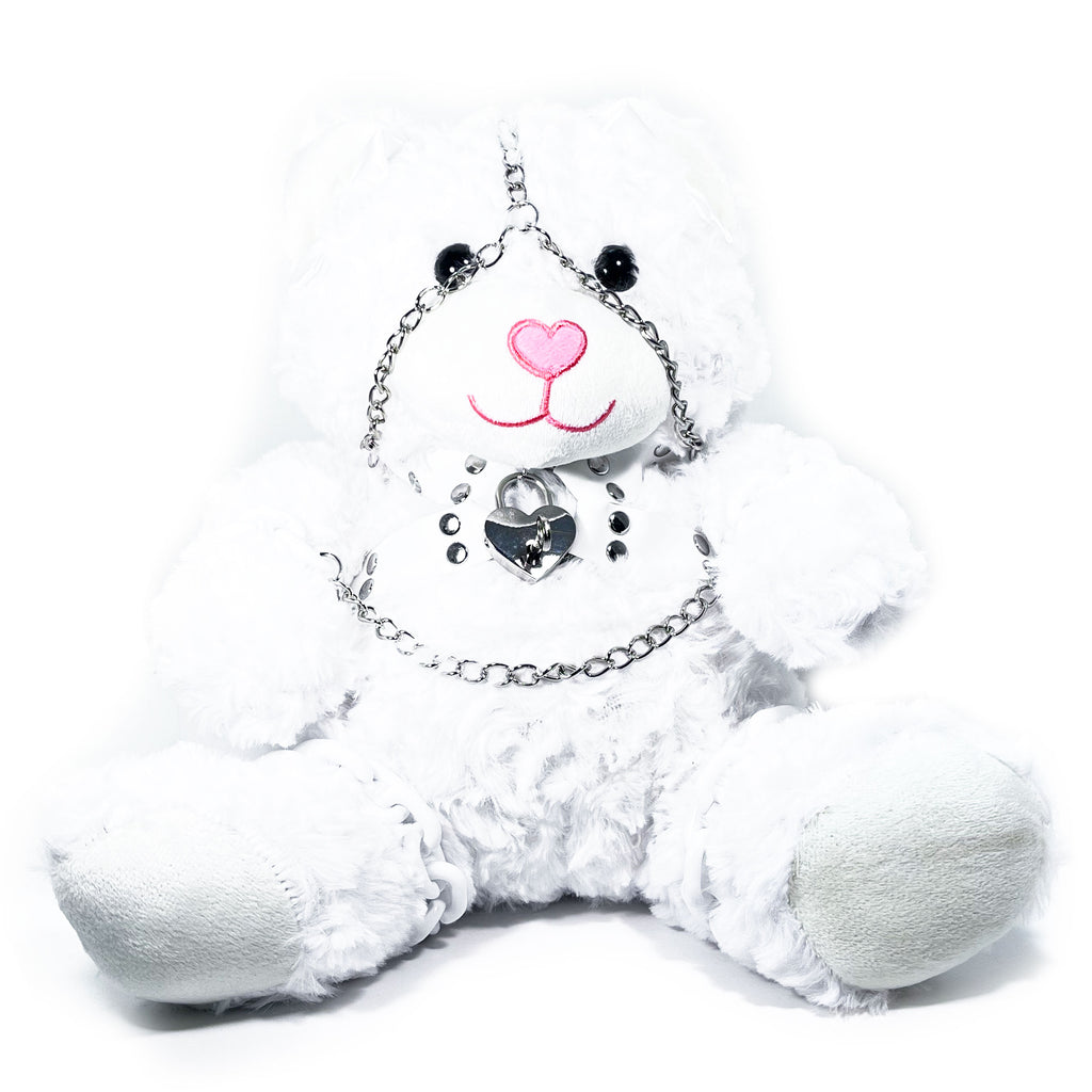 Plush Bondage Teddy Bear by Fetish Pleasure Play in White