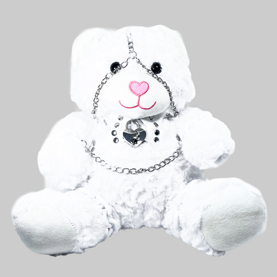 Plush Bondage Teddy Bear by Fetish Pleasure Play in White