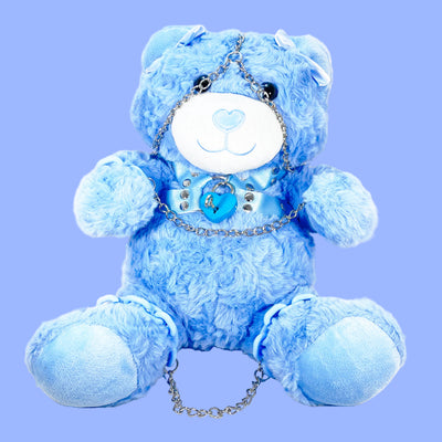 Plush Bondage Teddy Bear by Fetish Pleasure Play in Blue