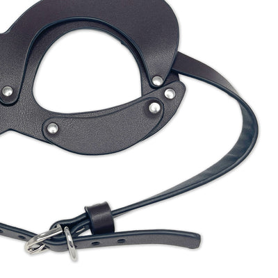 Pussy Cat Mask in Brown Vegan Leather by Fetish Pleasure Play
