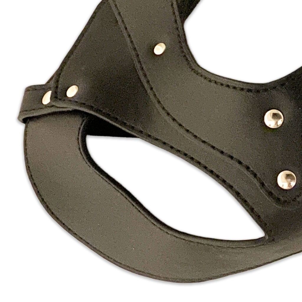 Mouse Mask in Black Vegan Leather by Fetish Pleasure Play